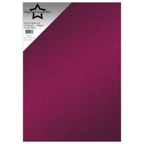 Paper Favourites - Pearl Paper - 130gr. - A4 - Purple Red