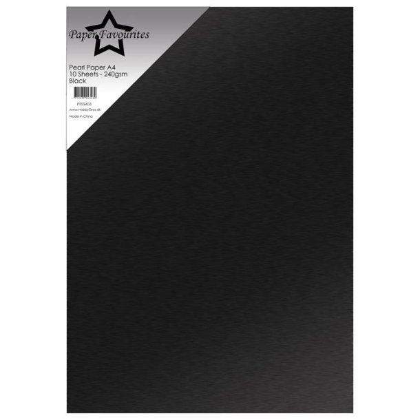 Paper Favourites - Pearl Paper - 240gr. - A4 - Black