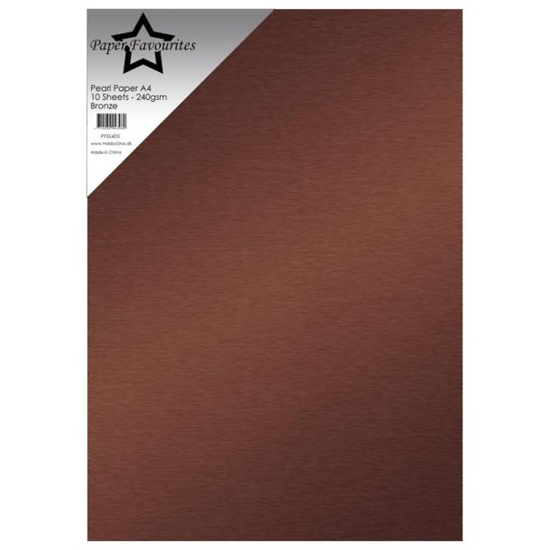 Paper Favourites - Pearl Paper - 240gr. - A4 - Bronze