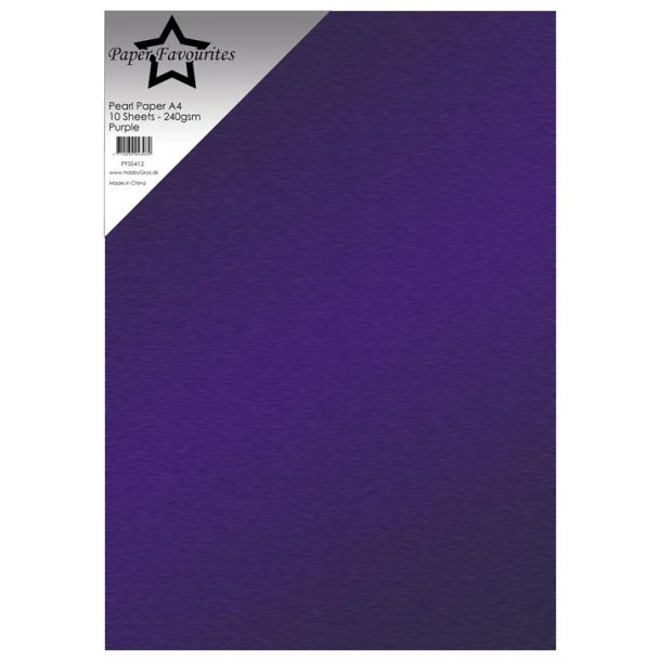 Paper Favourites - Pearl Paper - 240gr. - A4 - Purple