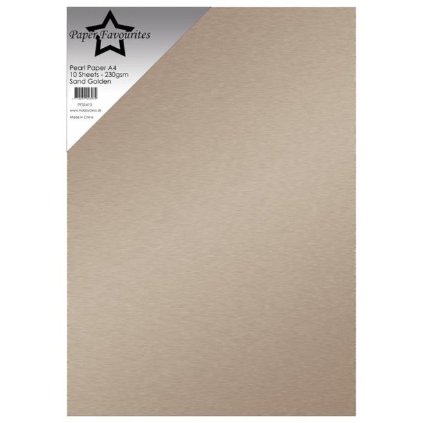 Paper Favourites - Pearl Paper - 230gr. - A4 - Sand Golden