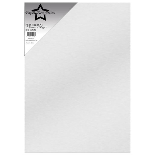 Paper Favourites - Pearl Paper - 240gr. - A4 - Ice White