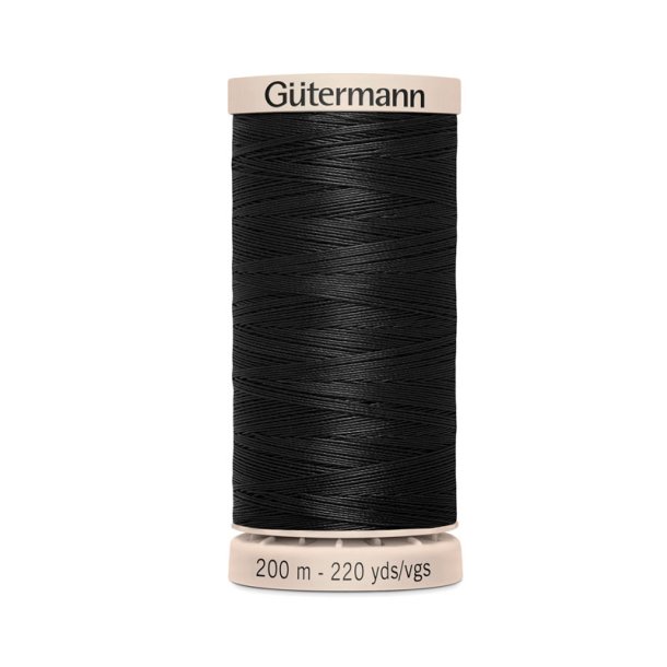Gtermann - Hnd Quiltetrd - Bomuldstrd Med Voks - 200 m - Sort 5201