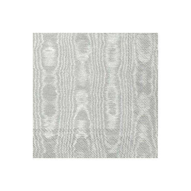 Ihr frokostservietter, Moiree - silver - 20 stk.