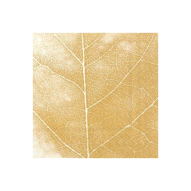 Ihr frokostservietter - The leaf white gold - 20 stk