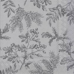 IHR - Frokostservietter - Silents Plants Silver - 20 stk.