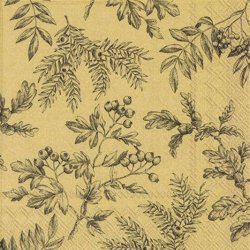 IHR - Frokostservietter - Silent Plants Black Gold - 20 stk.