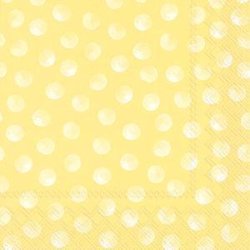 Ihr frokostservietter - Piggy Dots - Gul - 20 stk