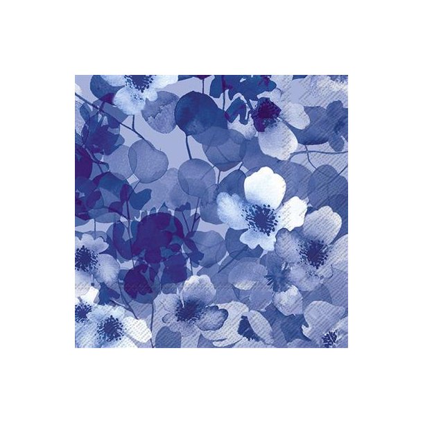 Ihr - Frokostservietter - Bluna Blue - Bl Blomster