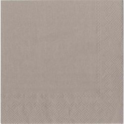 UNI - Middagsservietter - Taupe/Hr - 20 stk.