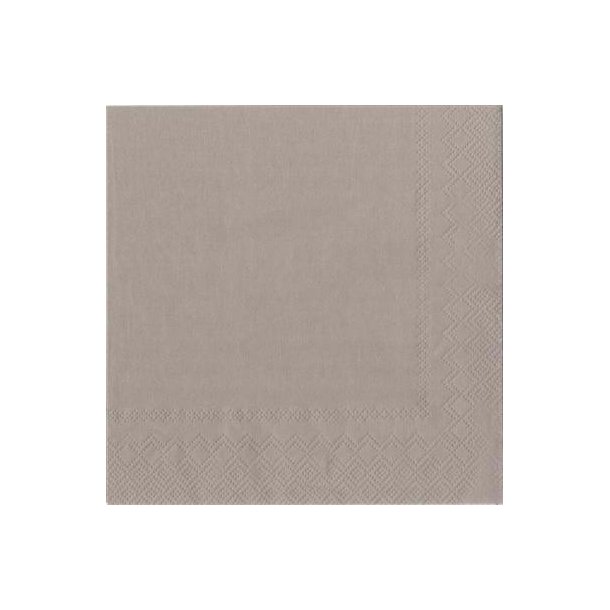UNI - Middagsservietter - Taupe/Hr - 20 stk.