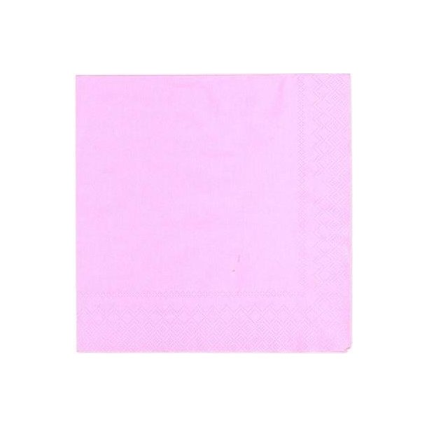 UNI - Middagsservietter - Rosa - 20 stk.