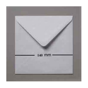 Kuvert - 14x14 cm - Hvide