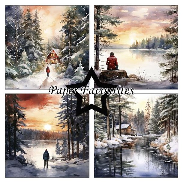 Paper Favourites - Blok 6'' - Winter Forest / Vinter skov