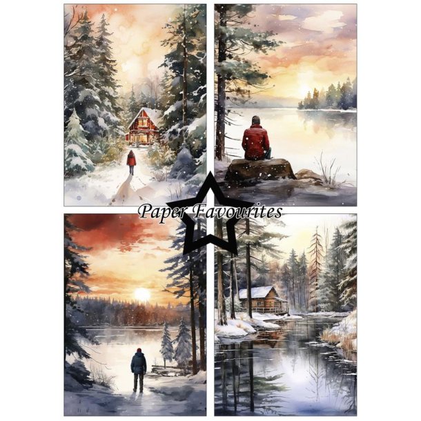 Paper Favourites - Blok A5 - Winter Forest / Vinter skov
