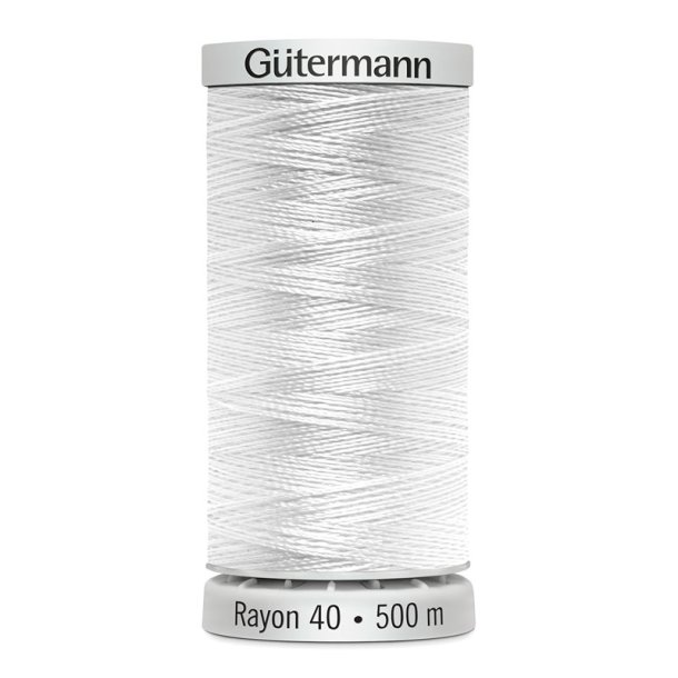 Gtermann - Maskinbroderitrd - Sulky Rayon - Viskose - 500 m - Hvid 1001