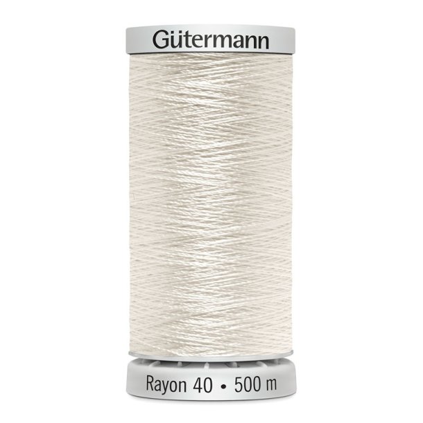 Gtermann - Maskinbroderitrd - Sulky Rayon - Viskose - 500 m - Cream Hvid 1071
