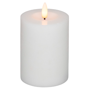 LED - Bloklys - 3D - Til fjernbetjening - 7,5 x 10 cm - Hvid