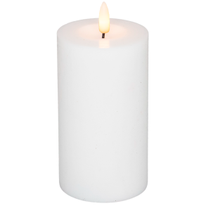 LED - Bloklys - 3D - Til fjernbetjening - 7,5 x 12cm - Hvid