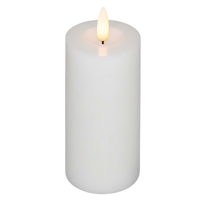 LED - Bloklys - 3D - Hvid - 6 x 15cm