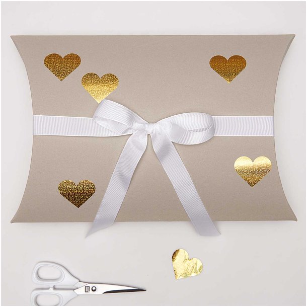 Stickers - Hjerter - Holografisk Slv - 120stk