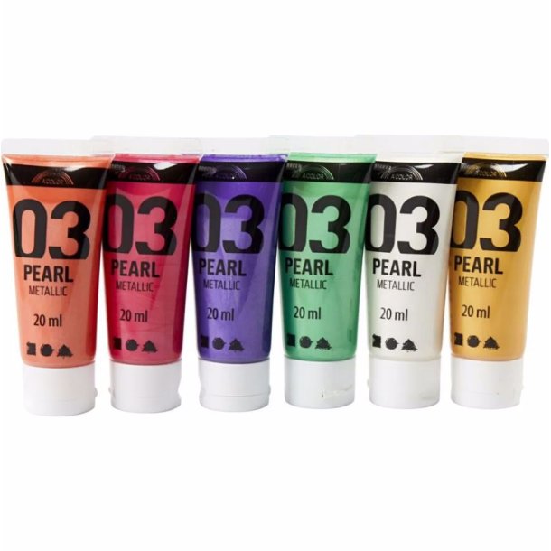 A-color akrylmaling - Suppleringsfarver - Pearl Metallic
