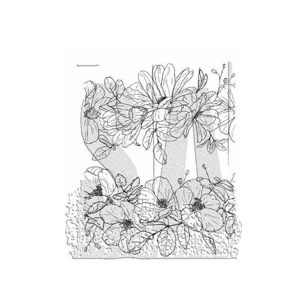 Tim Holtz - 330461 SA - Cling Stamp Floral Trims" - TH-CMS461