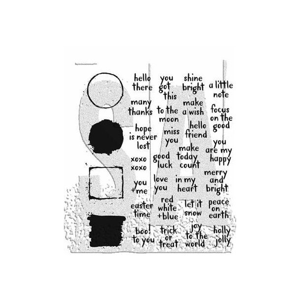 Tim Holtz - 330463 SA - Cling Stamp Note Quotes" -TH-CMS463