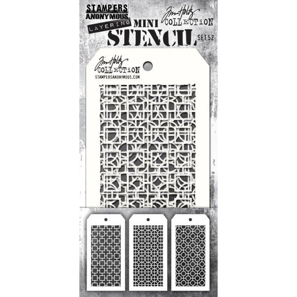 Tim Holtz - Mini Layering Stencil 6" -  Set 52 - TH-MST052