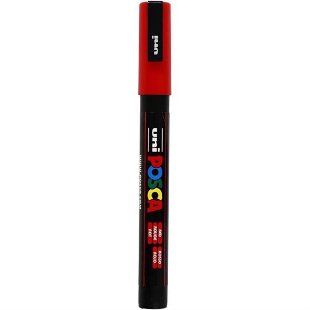 Posca marker Pc 3M, Red, 0,9 - 1,3 mm spids