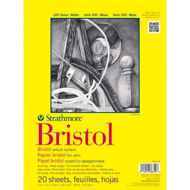 Strathmore - Bristol Vellum Surface - 20 ark - 342-109