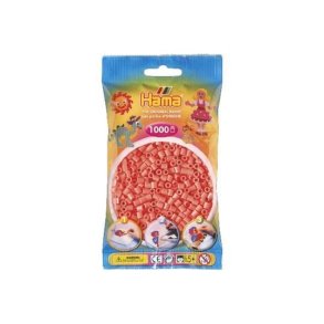 Hamaperler - Midi - 1000 stk - Pastel red
