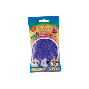 Hamaperler - Midi - 1000 stk - Transp. lilla