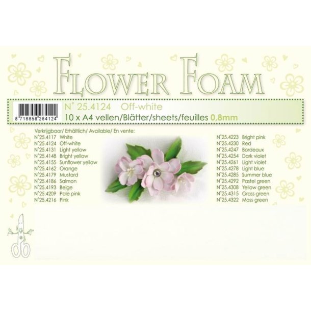 Leane Design Flower Foam Off White - Knkket Hvid