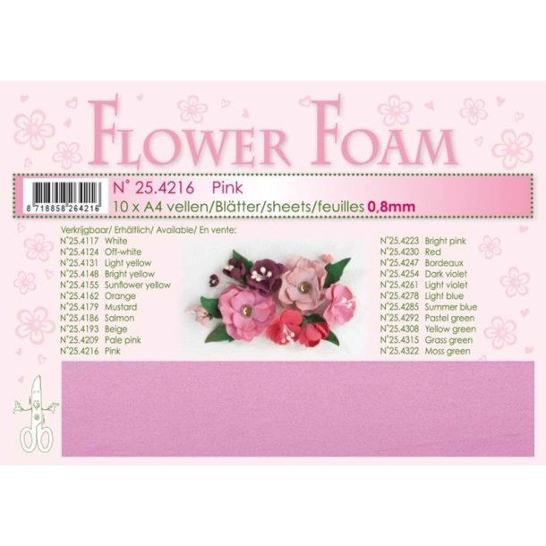 Leane Design Flower Foam,  Pink - Lyserd