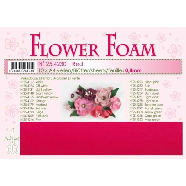 Leane Design Flower Foam, Red - Rd