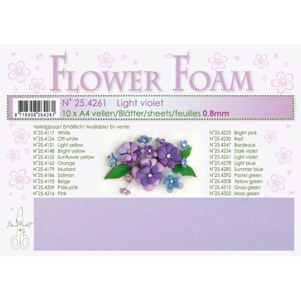Leane Design Flower Foam, Light Violet - Lys Violet