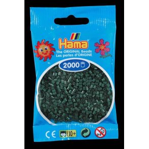 Hamaperler - Mini - 2000 stk - M�rkegr�n
