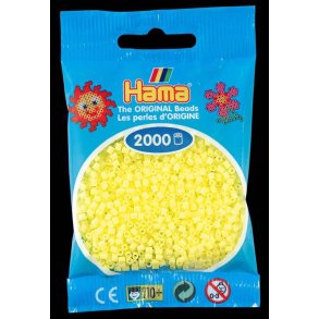 Hamaperler - Mini - 2000 stk - Pastel gul