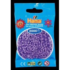 Hamaperler - Mini - 2000 stk - Pastel lilla