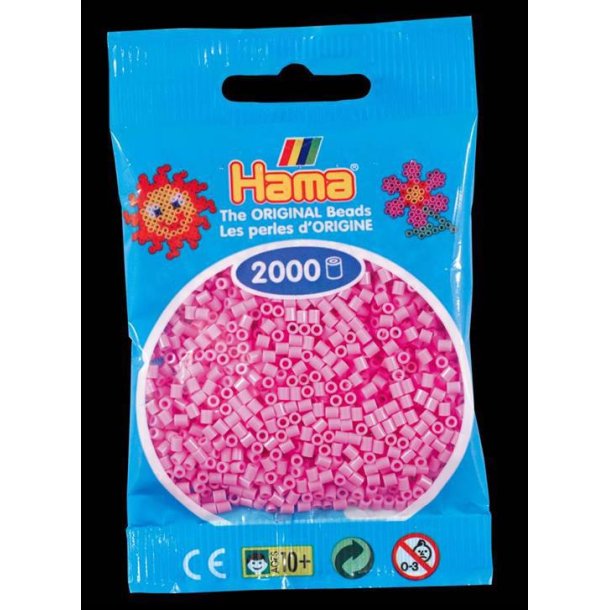 Hamaperler - Mini - 2000 stk - Pastel pink