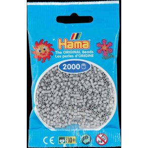 Hamaperler - Mini - 2000 stk - Lys gr�