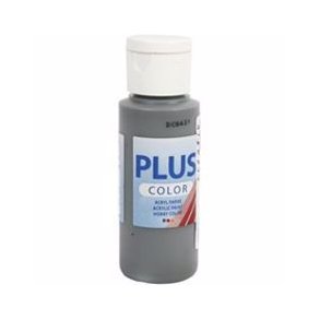 Plus Color hobbymaling, Dark grey, 60 ml