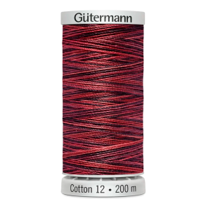 G�termann - Quiltetr�d - Sulky Cotton 12 - 200 m - Lyser�d Multifarvet