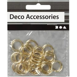 Plastring - 15 mm - 25 stk - Guld