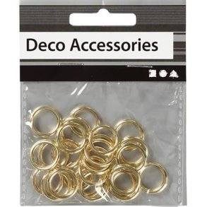 Plastring - 15 mm - 25 stk - Guld