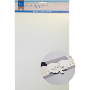 Marianne Design - Karton - Pearl Paper - White / Hvid - CA3166