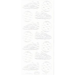 Fodbolde og stvler - Stickers hvid