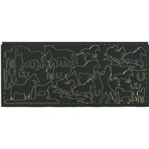 Klistermrker - Heste - Sort