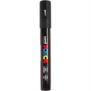 Posca Marker PC 5M Black, 2,5 mm spids